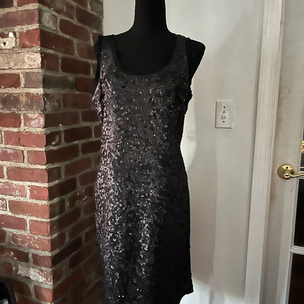 Talbots black sequin dress size 12 new with tags perfect for weddings